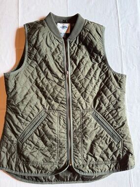 Old Navy Olive Quilted Bomber Vest